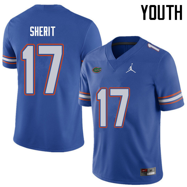 Jordan Brand Youth #17 Jordan Sherit Florida Gators College Football Jerseys Sale-Royal